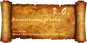 Keresztessy Orsika névjegykártya